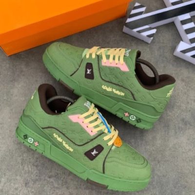 Louis Vuitton Trainers Monogram Light Green NNL241107034