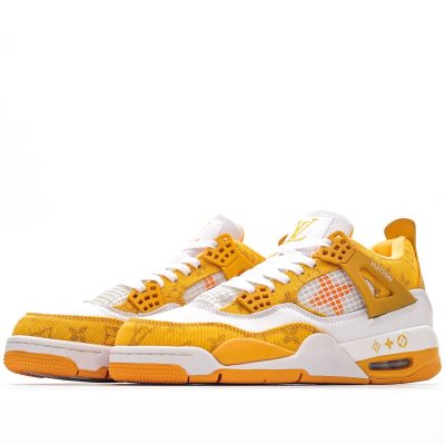 Nike Air Jordan 4 Retro X Louis Vuitton Monogram Yellow NNL24111209