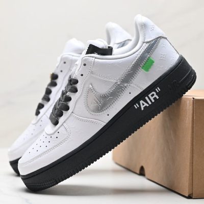 Luxury Monogram White Silver Swoosh NNL24111417