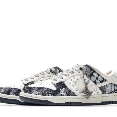 Nike SB Dunk Low x Louis Vuitton Monogram Denim Black NNL24112203