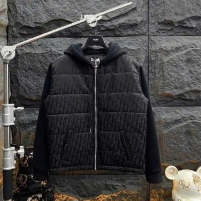 Dior Puffer Jacket Monogram Fade Logo 'Black' NNL24112902