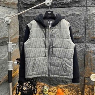 Dior Puffer Jacket Monogram Fade Logo 'Grey' NNL24112901