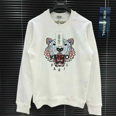 Best SS24 Kenzo Sweater Tiger Face Logo 'White" NNL24112911