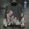 Best SS24 Louis Vuitton Sweater Monogram Fade Burning Fire 'Black' NNL24112913