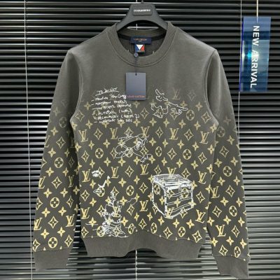 Louis Vuitton Sweater 2026 Monogram Drawing Dark Grey NNL24112918