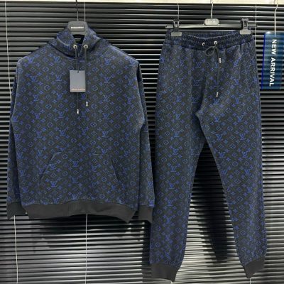Limited Edition Louis Vuitton Combo Hoodie & Pants Monogram 'Dark Blue' NNL24112924