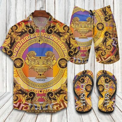 Luxury Versace Combo Hawaiian Shirt, Short & Flip Flops SS2026 – LXSTHA012305