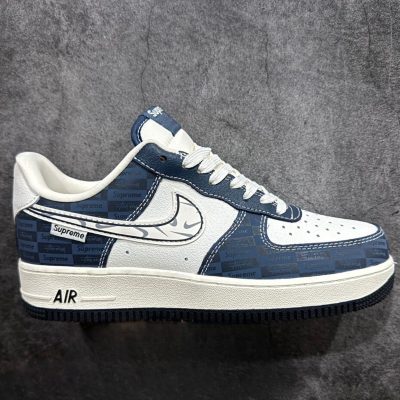Nike Air Force 1 Low x Supreme Multi Fade Logo Blue White NNL24112501