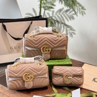 Gucci GG Marmont Shoulder Bag 'Rose Gold' NNL24121114