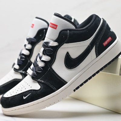 Nike Air Jordan 1 Low x Supreme 'Black' NNL24121603