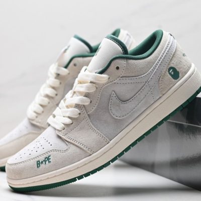 Nike Air Jordan 1 Low x BAPE 'Grey Green' NNL24121604