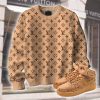 Premium LV Ugly Sweater Matching AF1 Mid Monogram 'Brown' Sneaker Hot 2026 NNL24121711