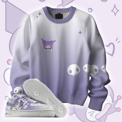 Premium Kuromi Ugly Sweater Matching AF1 Kuromi 'Purple' Sneaker Hot 2026 NNL24121704
