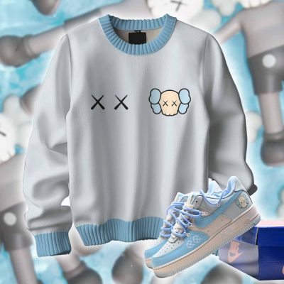 Premium Kaws Ugly Sweater Matching AF1 Kaws 'Babyblue' Sneaker Hot 2026 NNL24121709