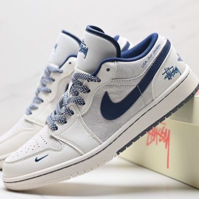 Nike Air Jordan 1 Low x Stussy 'Blue Grey' NNL24121802