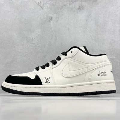 Nike Air Jordan 1 Low x Louis Vuitton Monogram 'Mid Black' NNL24121809