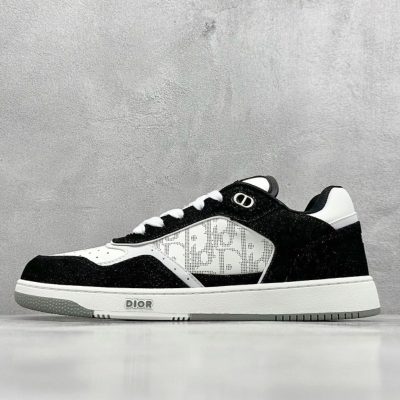 Dior Low Calfskin Oblique Galaxy Leather 'Black White' NNL24121905