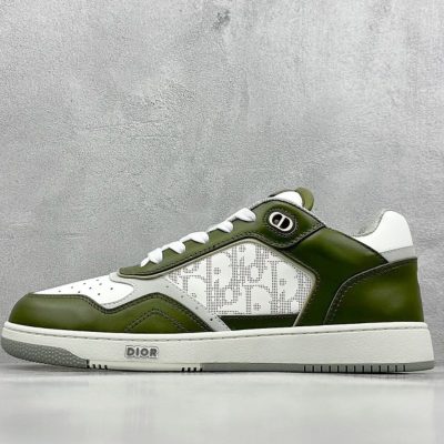 Dior Low Calfskin Oblique Galaxy Leather 'Green White' NNL24121907