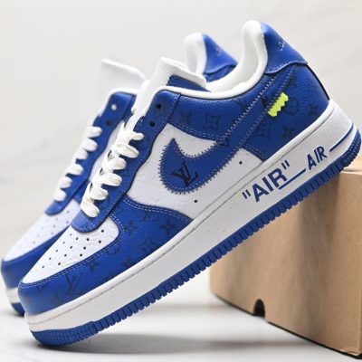 Luxury Monogram Blue White AF1 Sneaker NNL24111421