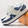 Luxury Monogram Blue Denim AF1 Sneaker NNL24112019