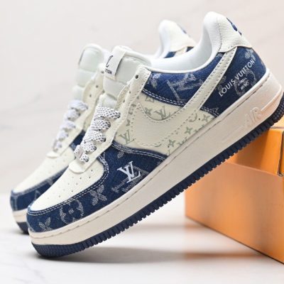 Luxury Monogram Blue Denim AF1 Sneaker NNL24112019