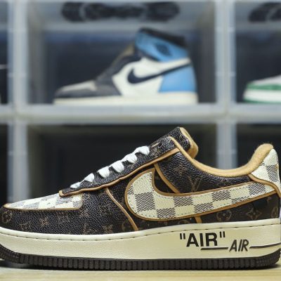 Luxury Monogram Leather Brown AF1 Sneaker NNL24112044