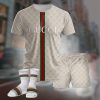Premium Gucci Unisex Set T-Shirt; Shorts Matching Slides -TDP26993