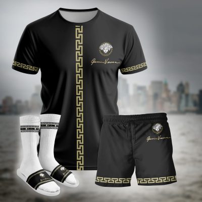 Premium Versace Unisex Set T-Shirt; Shorts Matching Slides - LXCTDP010702