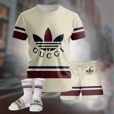 Premium Gucci Unisex Set T-Shirt; Shorts Matching Slides - TDP26997