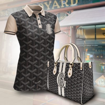 Premium Combo Goyard Short Sleeve Polo And Leather Handbag LXWTDP019301