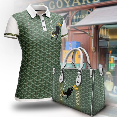 Premium Combo Goyard Short Sleeve Polo And Leather Handbag LXWTDP019303