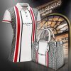 Premium Combo Balmain Short Sleeve Polo And Leather Handbag LXWTDP019304