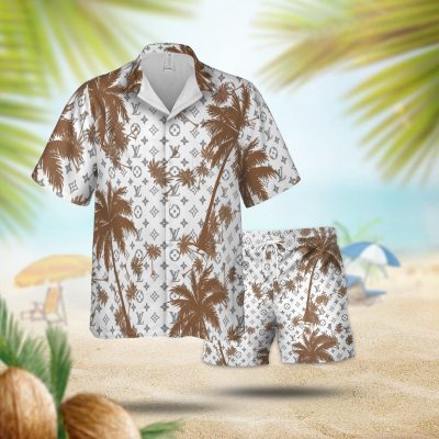 "Louis Vuitton Brown Palm Tree" Luxury Summer 2026 Hawaiian Track - HAW+DK-TDP2901D003